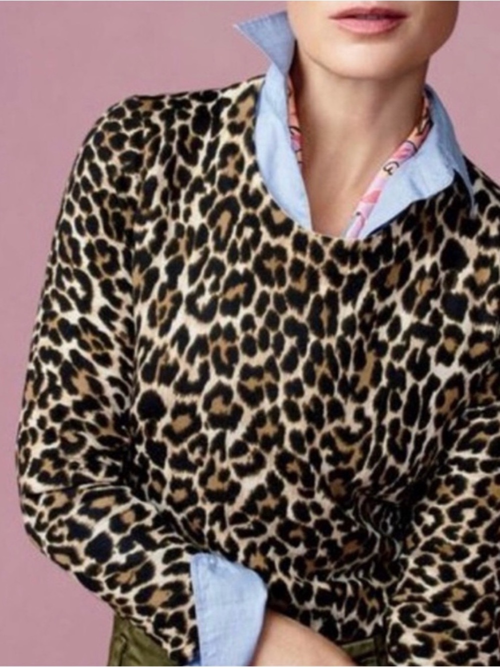 J.Crew Merino Wool Tippi Leopard Sweater